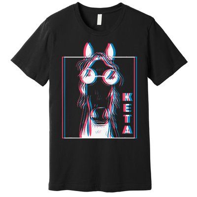 Keta Ketamine Horse Rave Dj Party Techno Premium T-Shirt