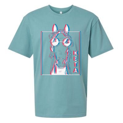 Keta Ketamine Horse Rave Dj Party Techno Sueded Cloud Jersey T-Shirt