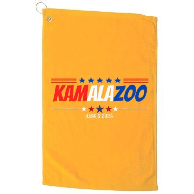 Kamalazoo Kamala Harris 2024 Funny Political Sayings Platinum Collection Golf Towel