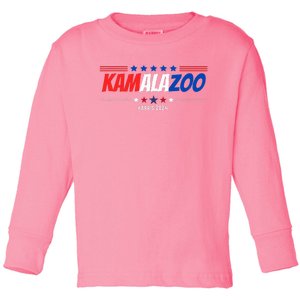 Kamalazoo Kamala Harris 2024 Funny Political Sayings Toddler Long Sleeve Shirt