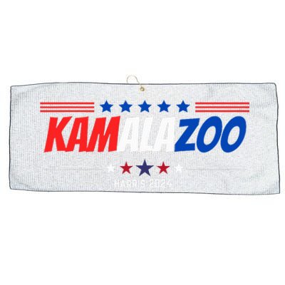 Kamalazoo Kamala Harris 2024 Funny Political Sayings Large Microfiber Waffle Golf Towel