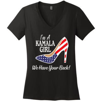 Kamala Kamala Harris Biden Harris Madam Vice President Premium Women's V-Neck T-Shirt