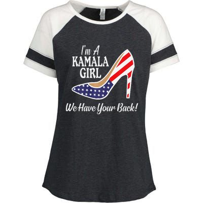 Kamala Kamala Harris Biden Harris Madam Vice President Premium Enza Ladies Jersey Colorblock Tee