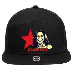 Kamunism Kamala Harris 2024 Elections Funny Trend 7 Panel Mesh Trucker Snapback Hat