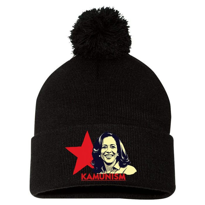 Kamunism Kamala Harris 2024 Elections Funny Trend Pom Pom 12in Knit Beanie