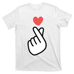 Korean KPOP I Love You Saranghae Hand Heart Symbol T-Shirt