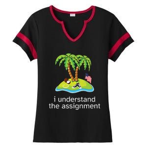 Khive Kamala I Understand The Assignment Ladies Halftime Notch Neck Tee