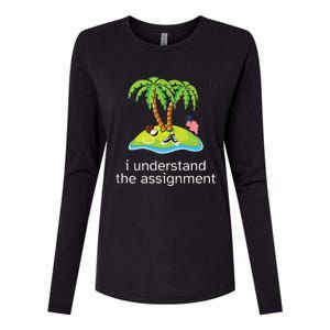 Khive Kamala I Understand The Assignment Womens Cotton Relaxed Long Sleeve T-Shirt