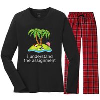 Khive Kamala I Understand The Assignment Women's Long Sleeve Flannel Pajama Set 