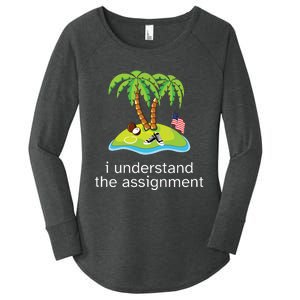 Khive Kamala I Understand The Assignment Women's Perfect Tri Tunic Long Sleeve Shirt