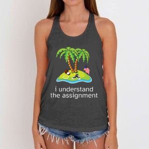 Khive Kamala I Understand The Assignment Women's Knotted Racerback Tank