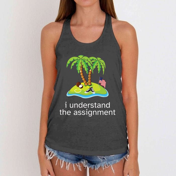 Khive Kamala I Understand The Assignment Women's Knotted Racerback Tank