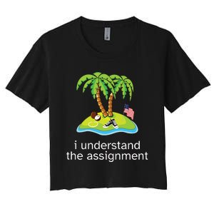 Khive Kamala I Understand The Assignment Women's Crop Top Tee