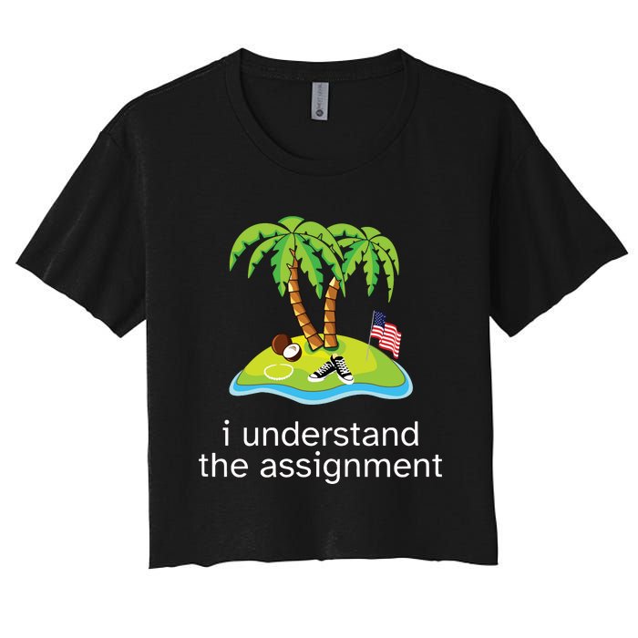 Khive Kamala I Understand The Assignment Women's Crop Top Tee