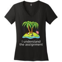 Khive Kamala I Understand The Assignment Women's V-Neck T-Shirt