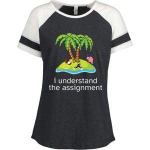 Khive Kamala I Understand The Assignment Enza Ladies Jersey Colorblock Tee