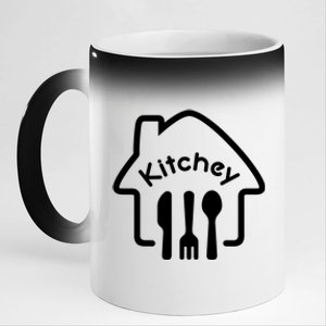 Kitchey 11oz Black Color Changing Mug