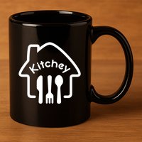 Kitchey 11oz C Handle Ceramic Mug