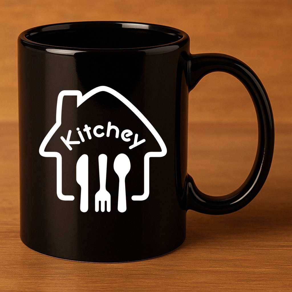 Kitchey 11oz C Handle Ceramic Mug