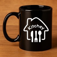 Kitchey 11oz C Handle Ceramic Mug