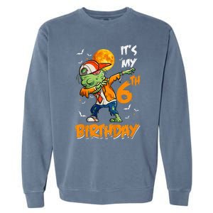 Kids Kids Its My 6th Birthday Dabbing Zombie Halloween Costume Garment-Dyed Sweatshirt