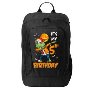 Kids Kids Its My 5th Birthday Dabbing Zombie Halloween Costume City Backpack