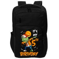 Kids Kids Its My 5th Birthday Dabbing Zombie Halloween Costume Impact Tech Backpack