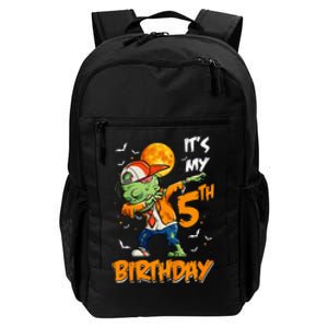 Kids Kids Its My 5th Birthday Dabbing Zombie Halloween Costume Daily Commute Backpack