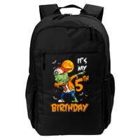 Kids Kids Its My 5th Birthday Dabbing Zombie Halloween Costume Daily Commute Backpack