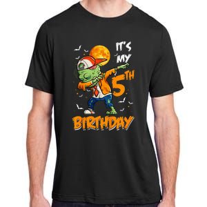 Kids Kids Its My 5th Birthday Dabbing Zombie Halloween Costume Adult ChromaSoft Performance T-Shirt