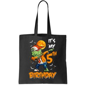 Kids Kids Its My 5th Birthday Dabbing Zombie Halloween Costume Tote Bag