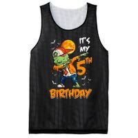 Kids Kids Its My 5th Birthday Dabbing Zombie Halloween Costume Mesh Reversible Basketball Jersey Tank