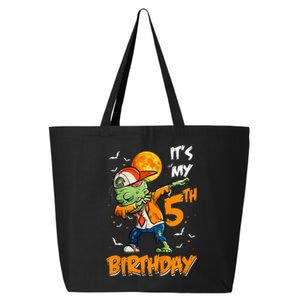 Kids Kids Its My 5th Birthday Dabbing Zombie Halloween Costume 25L Jumbo Tote