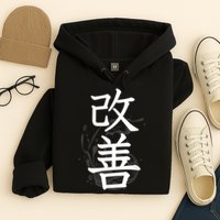 Kaizen Kanji Japanese Calligraphy Hoodie