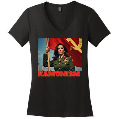 Kammunism Kamunism Komrade Comrade Kamala Forward Women's V-Neck T-Shirt