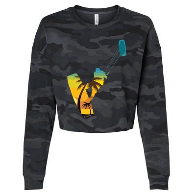 KITE Kiteboarding Kitesurfing Surf For Kitsurfer Surfer Cropped Pullover Crew