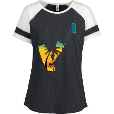 KITE Kiteboarding Kitesurfing Surf For Kitsurfer Surfer Enza Ladies Jersey Colorblock Tee