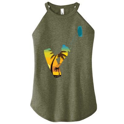 KITE Kiteboarding Kitesurfing Surf For Kitsurfer Surfer Women's Perfect Tri Rocker Tank