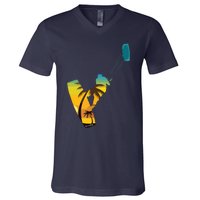 KITE Kiteboarding Kitesurfing Surf For Kitsurfer Surfer V-Neck T-Shirt