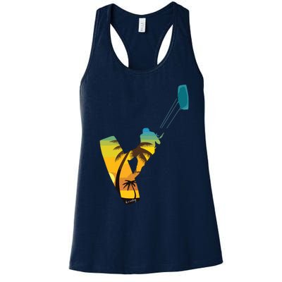 KITE Kiteboarding Kitesurfing Surf For Kitsurfer Surfer Women's Racerback Tank