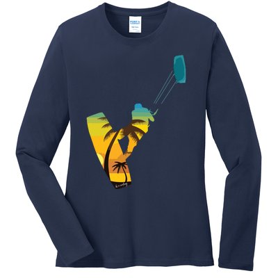 KITE Kiteboarding Kitesurfing Surf For Kitsurfer Surfer Ladies Long Sleeve Shirt