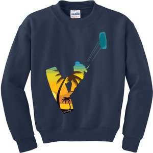 KITE Kiteboarding Kitesurfing Surf For Kitsurfer Surfer Kids Sweatshirt