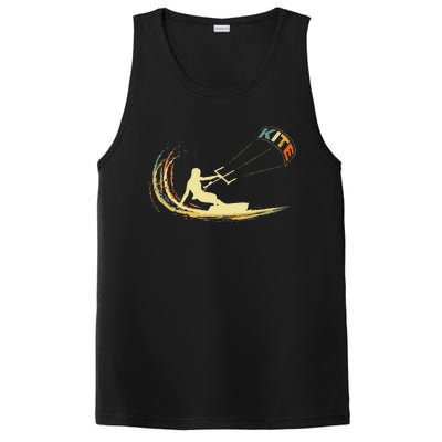 Kite Kiteboarding Kitesurfing Surf Vintage Retro Holiday PosiCharge Competitor Tank