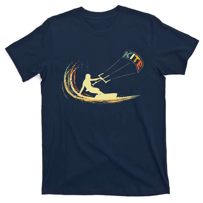 Kite Kiteboarding Kitesurfing Surf Vintage Retro Holiday T-Shirt