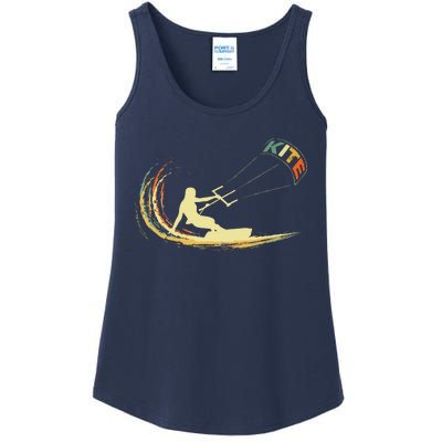 Kite Kiteboarding Kitesurfing Surf Vintage Retro Holiday Ladies Essential Tank