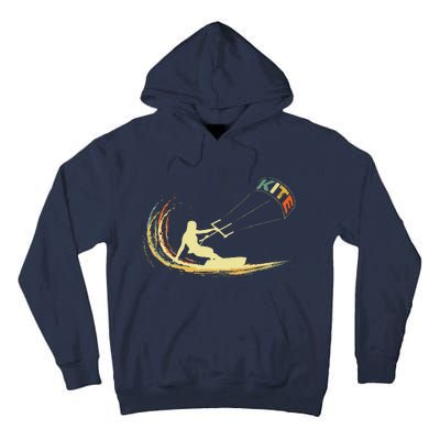 Kite Kiteboarding Kitesurfing Surf Vintage Retro Holiday Tall Hoodie