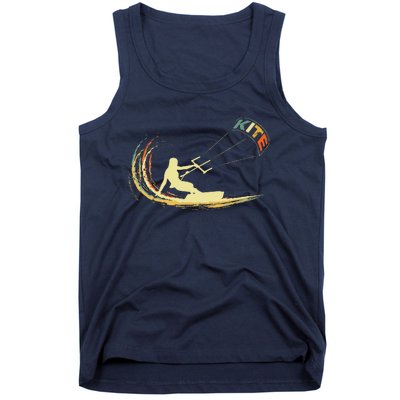 Kite Kiteboarding Kitesurfing Surf Vintage Retro Holiday Tank Top