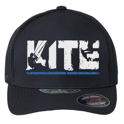 KITE Kiteboarding Kiting Kitesurfing Kitesurf Gift Flexfit Unipanel Trucker Cap