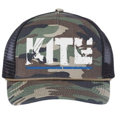 KITE Kiteboarding Kiting Kitesurfing Kitesurf Gift Retro Rope Trucker Hat Cap