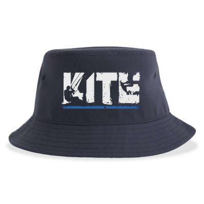 KITE Kiteboarding Kiting Kitesurfing Kitesurf Gift Sustainable Bucket Hat